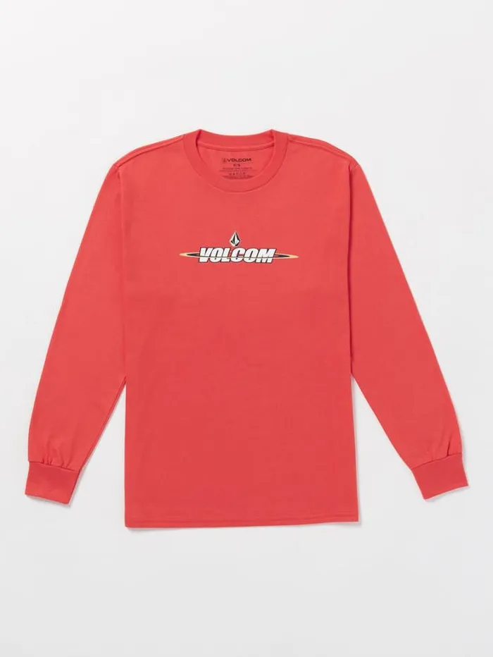 Mens TShirts and Tanks Volcom Cheezmoso Long Sleeve Tee 8211 Flash Red
