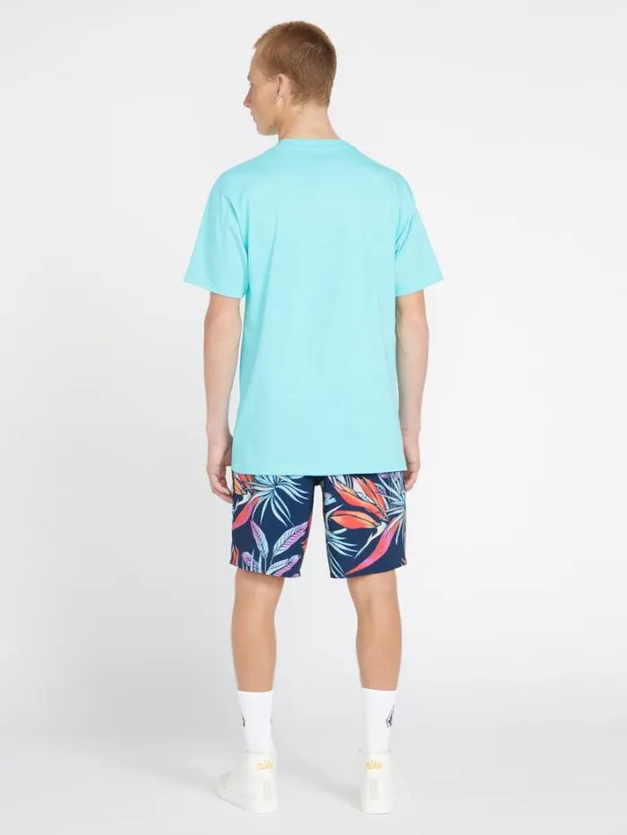 Mens TShirts and Tanks Volcom Circle Stone Short Sleeve Tee 8211 Neon Blue