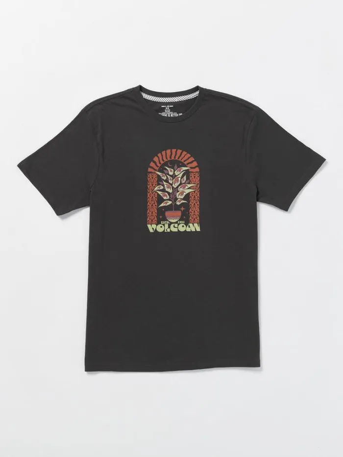 Mens TShirts and Tanks Volcom Delights Farm To Yarn Short Sleeve Tee 8211 Stealth