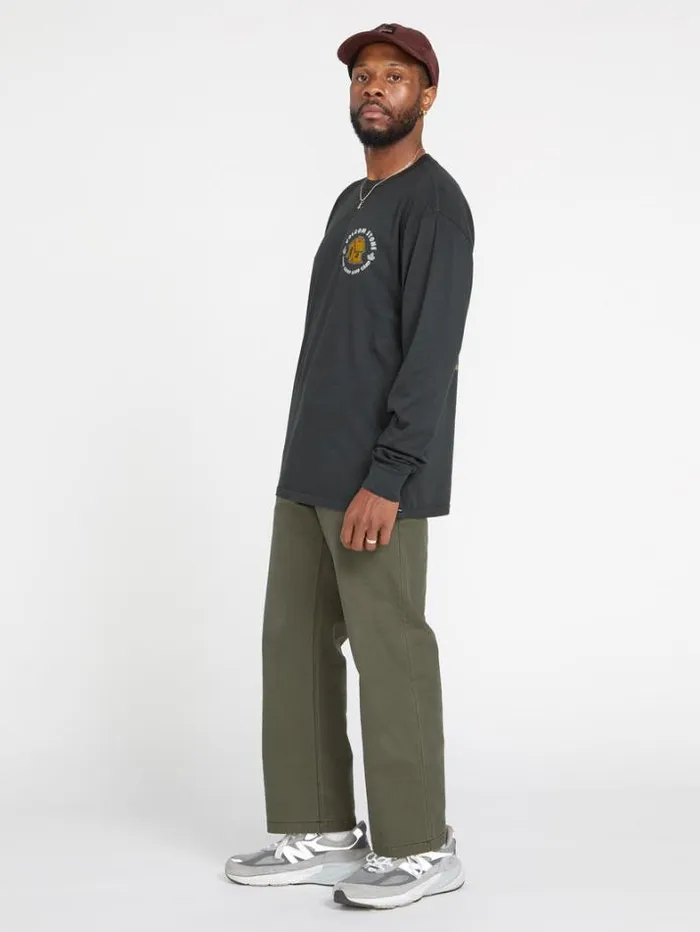 Mens TShirts and Tanks Volcom Entertainment Fat Tony Long Sleeve Tee 8211 Stealth