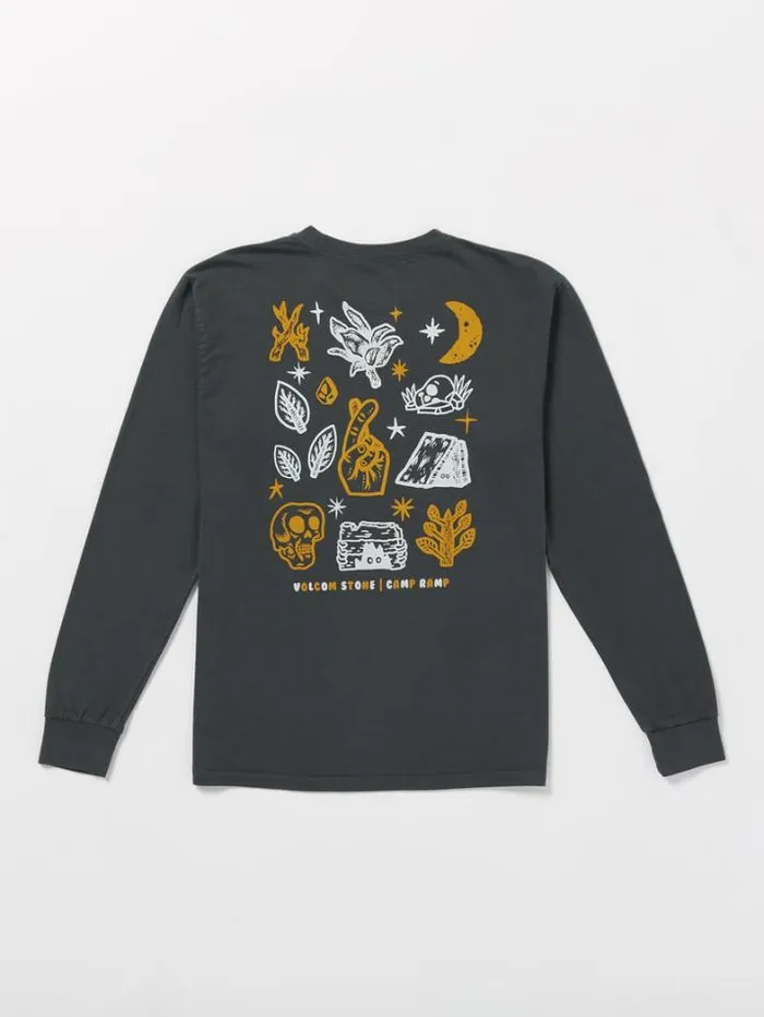 Mens TShirts and Tanks Volcom Entertainment Fat Tony Long Sleeve Tee 8211 Stealth