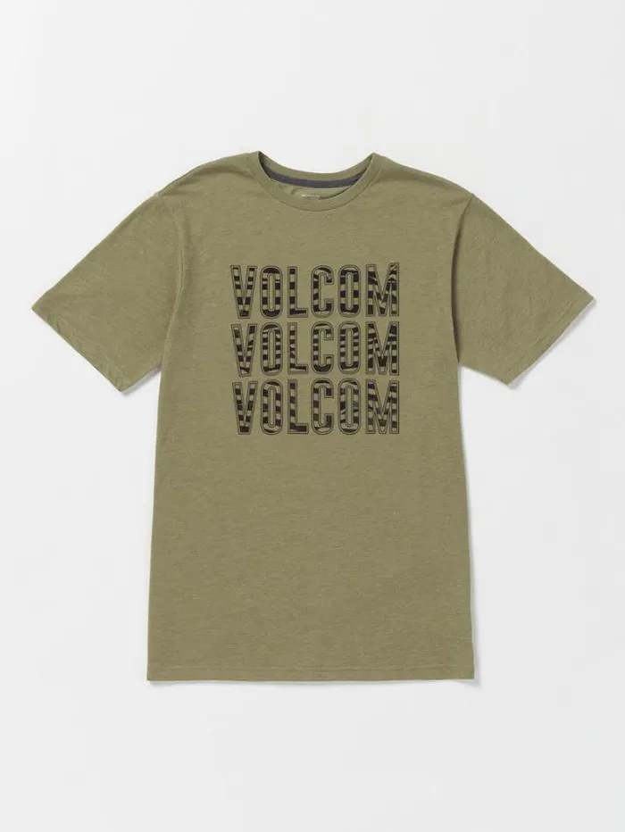 Mens TShirts and Tanks Volcom Vibes Time Short Sleeve Tee 8211 Thyme Green Heather