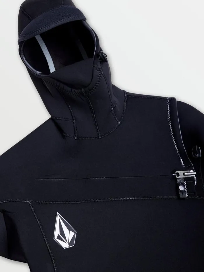 Mens Wetsuits Volcom Modulator 43mm Hooded Chestzip Fullsuit 8211 Black