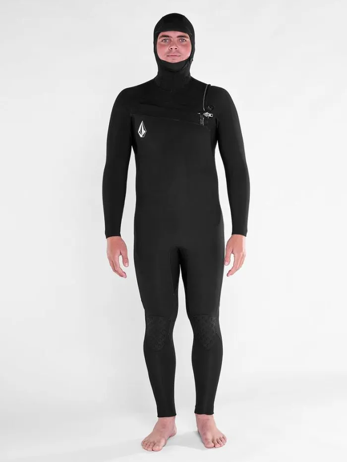 Mens Wetsuits Volcom Modulator 43mm Hooded Chestzip Fullsuit 8211 Black