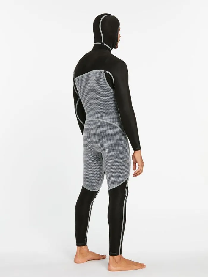 Mens Wetsuits Volcom Modulator 43mm Hooded Chestzip Fullsuit 8211 Black
