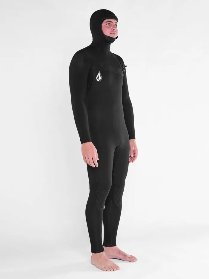 Mens Wetsuits Volcom Modulator 43mm Hooded Chestzip Fullsuit 8211 Black