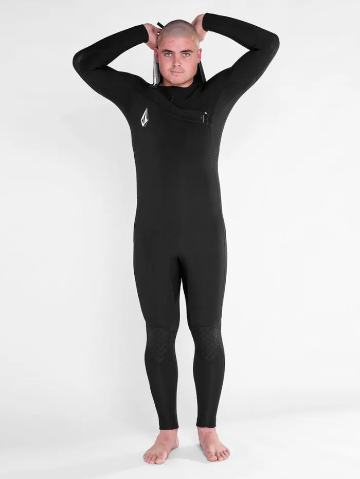Mens Wetsuits Volcom Modulator 43mm Hooded Chestzip Fullsuit 8211 Black