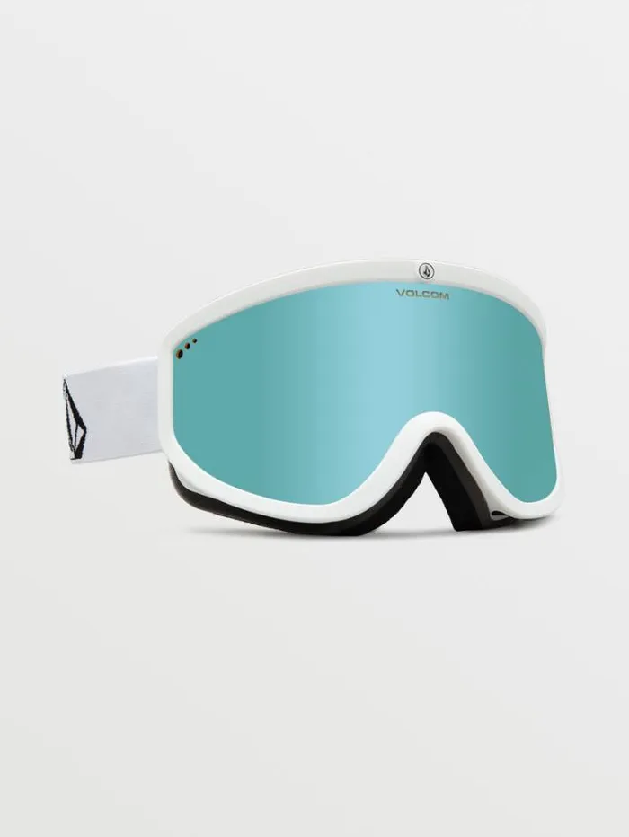 MensWomensKids Accessories Volcom Footprints Goggle 8211 Matte White Stone Ice ChromeBL