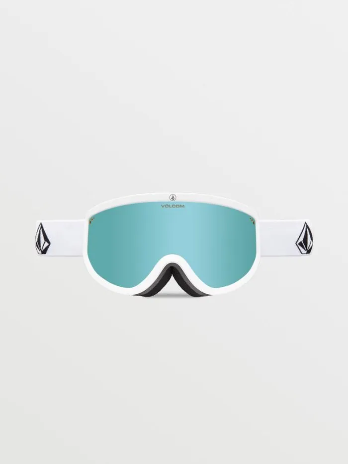 MensWomensKids Accessories Volcom Footprints Goggle 8211 Matte White Stone Ice ChromeBL