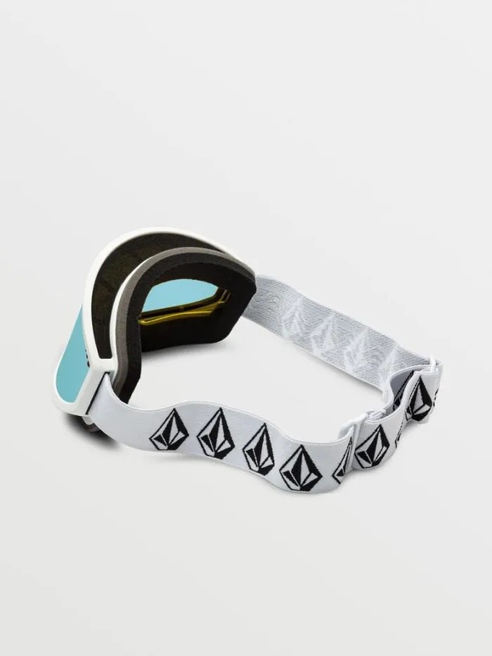 MensWomensKids Accessories Volcom Footprints Goggle 8211 Matte White Stone Ice ChromeBL