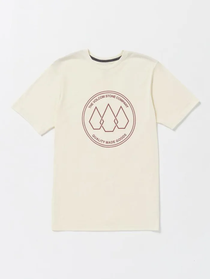 MensWomens Mountain Biking Volcom Stone Link Short Sleeve Tee 8211 Off White Heater