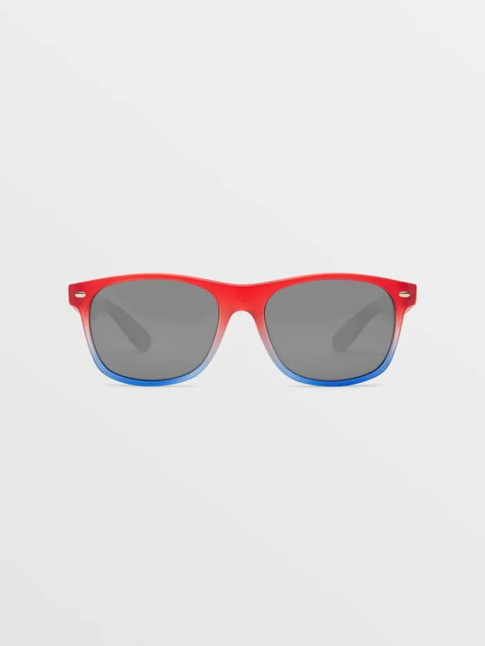 MensWomens Sunglasses Volcom Fourty6 Sunglasses 8211 Stars and StripesSilver Mirror