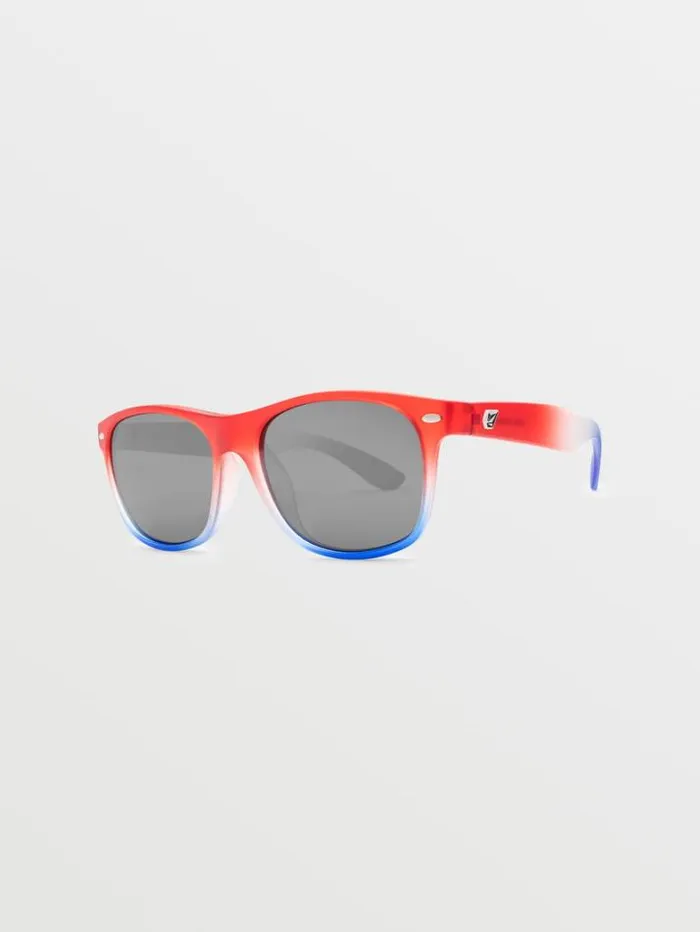 MensWomens Sunglasses Volcom Fourty6 Sunglasses 8211 Stars and StripesSilver Mirror