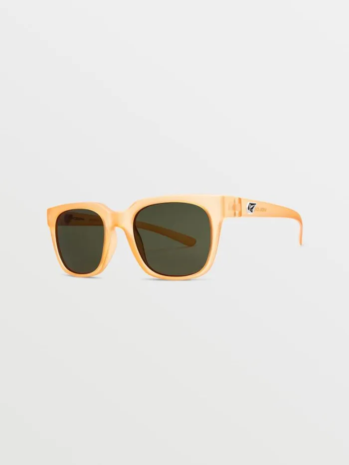 MensWomens Sunglasses Volcom Morph Sunglasses 8211 Matte AmberGreen Gray