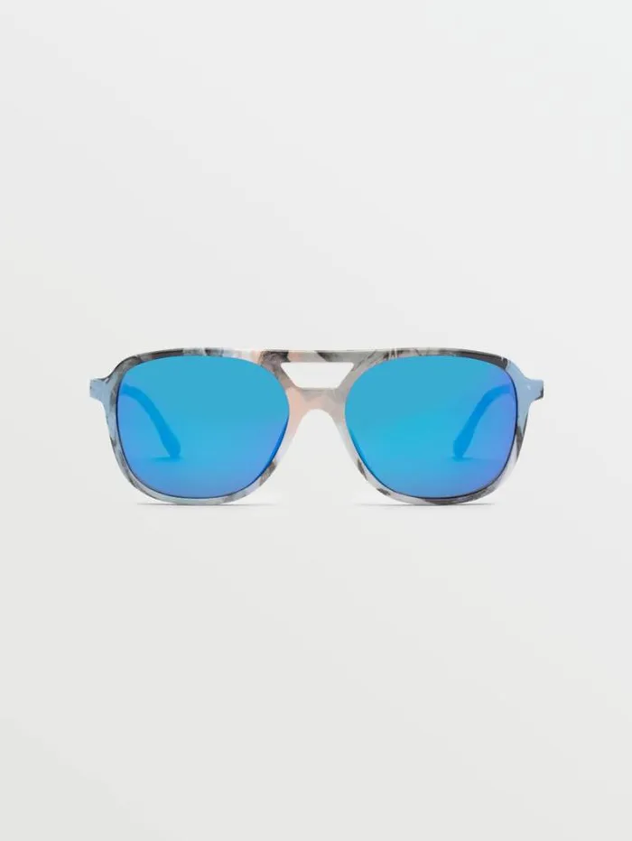 MensWomens Sunglasses Volcom New Future Sunglasses 8211 SkullsBlue Mirror