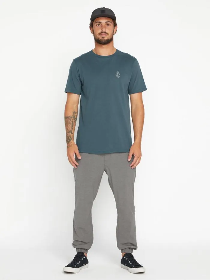 MensWomensWorkwear Tops and Tees Volcom Stone Tech Short Sleeve Tee 8211 Cruzer Blue