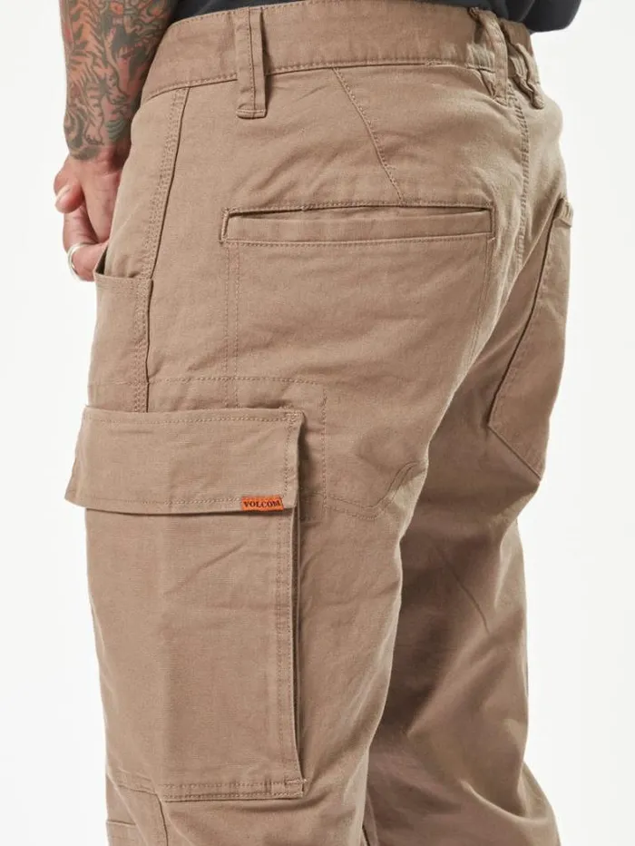 MensWorkwear Pants Volcom Caliper Work Pants 8211 Brindle