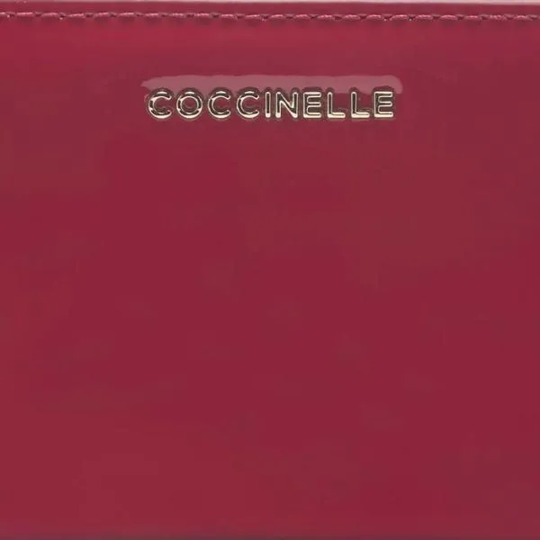 Metallic Patent Sangria Women Coccinelle Wallets and Small Leather Goods