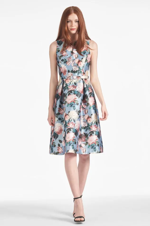 Midi Women Sachin and Babi Tish Dress 8211 Ice Blue Garden
