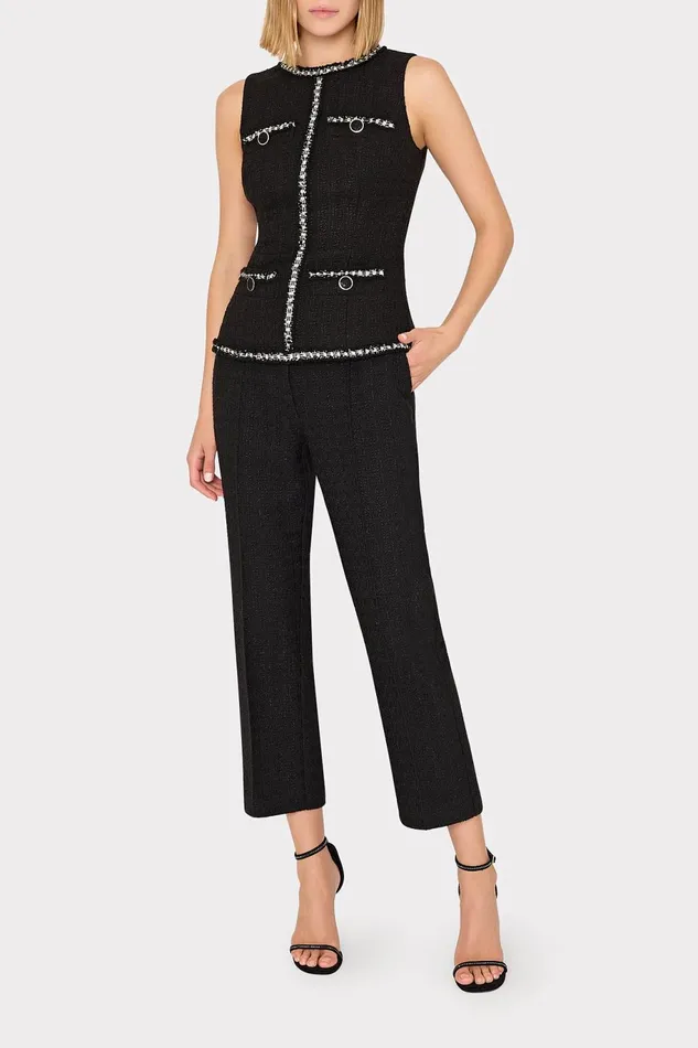 Milly Betsy Boucle Pant Black Women Matching Sets Milly Betsy Boucle Pant Black Women Matching Sets