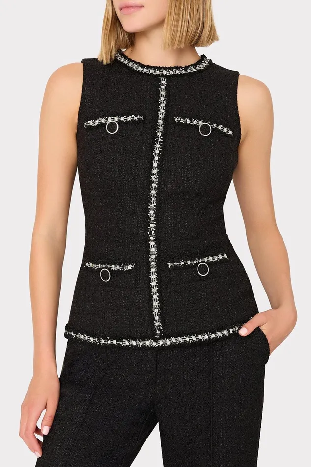 Milly Betsy Boucle Pant Black Women Matching Sets Milly Betsy Boucle Pant Black Women Matching Sets