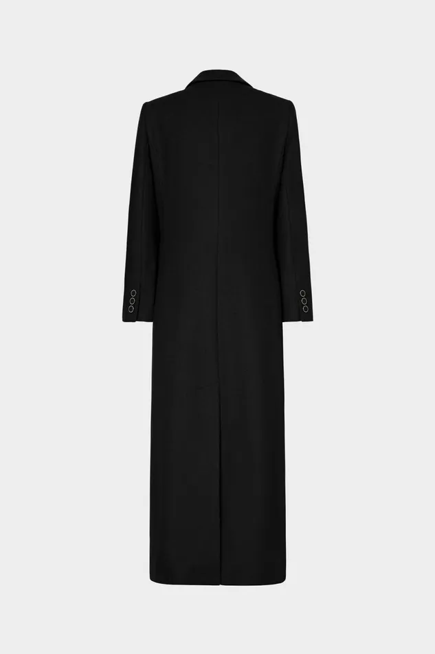 Milly Double Breasted Wool Coat Black Women Coats and Jackets Milly Double Breasted Wool Coat Black Women Coats and Jackets
