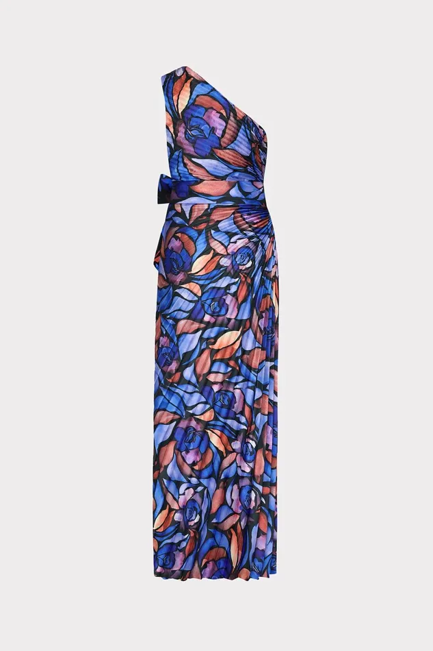 Milly Estelle Dream Rose Satin Dress Dream Rose Blue Women Dresses Milly Estelle Dream Rose Satin Dress Dream Rose Blue Women Dresses