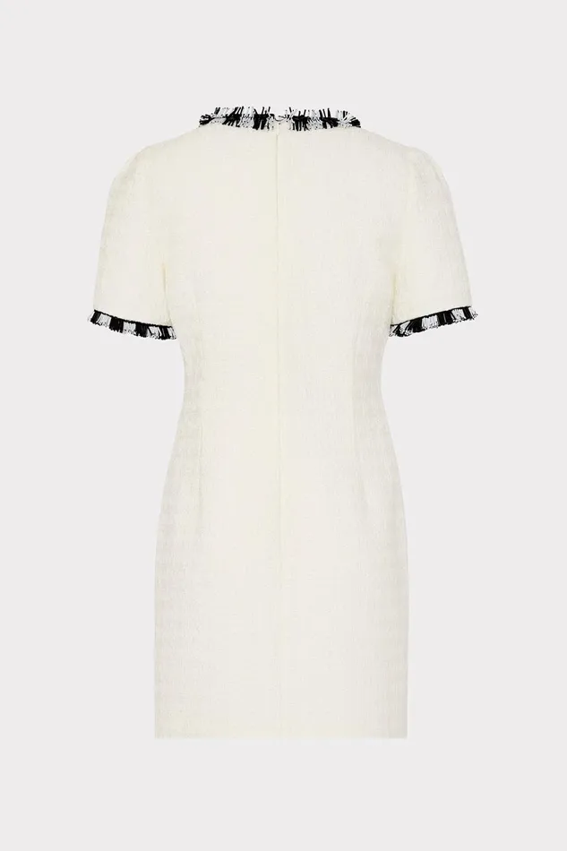 Milly Hyannis Beaded Fringe Mini Dress Ecru Women Dresses Milly Hyannis Beaded Fringe Mini Dress Ecru Women Dresses