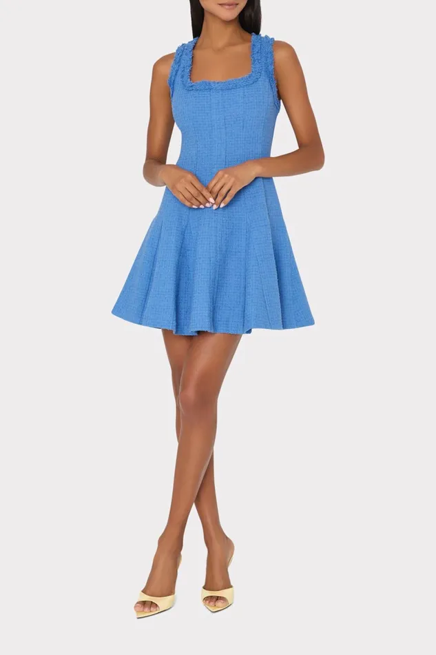 Milly Juniper Boucle Mini Dress Blue Women Dresses Milly Juniper Boucle Mini Dress Blue Women Dresses