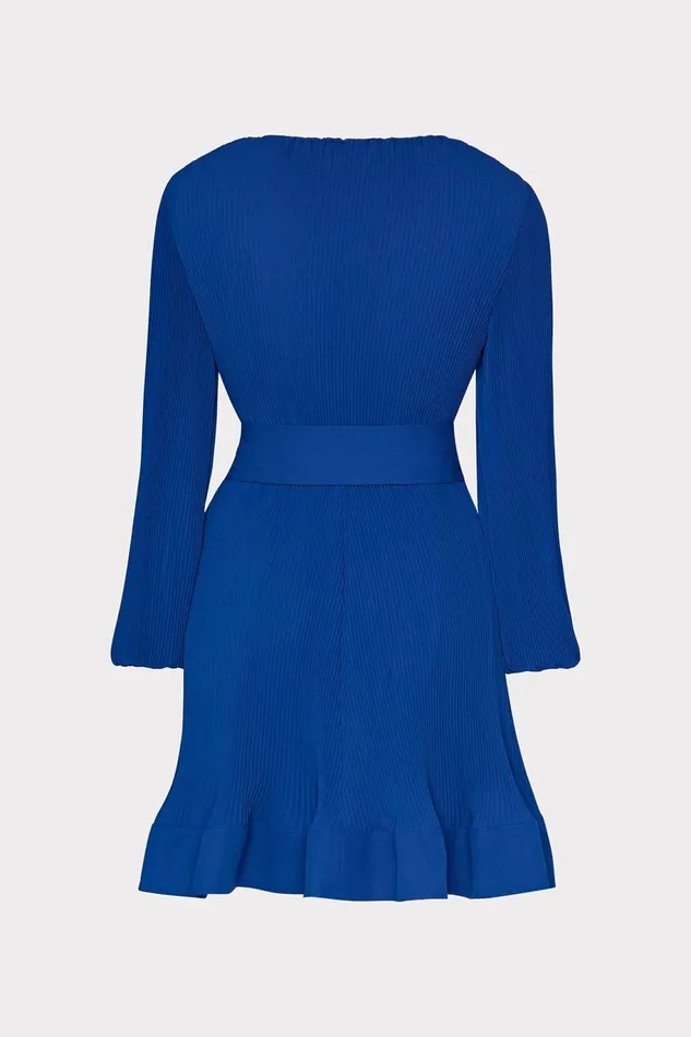 Milly Liv Pleated Dress Sapphire Women Dresses