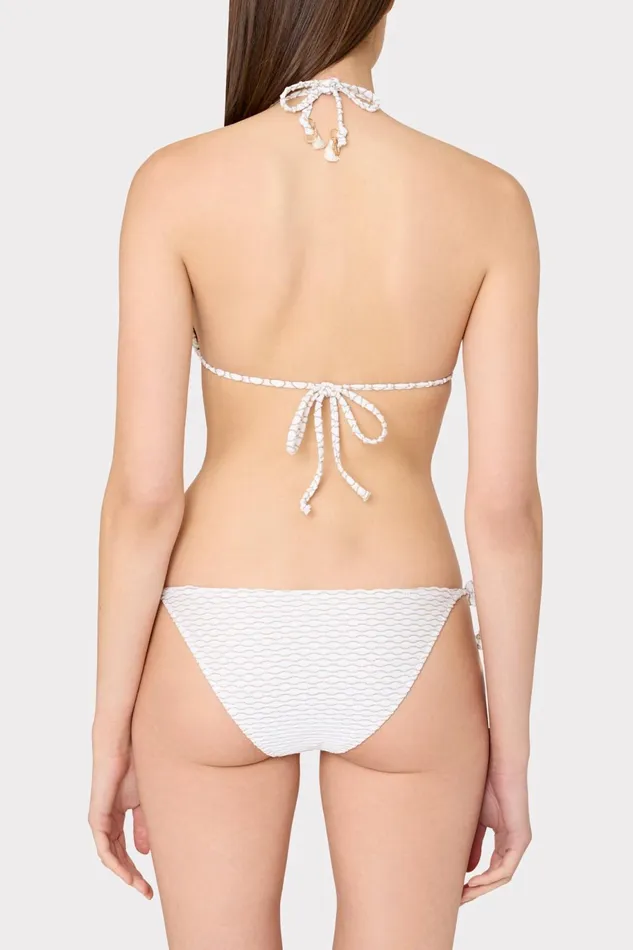 Milly Millie String Bikini Bottom White Women Swim and Coverups