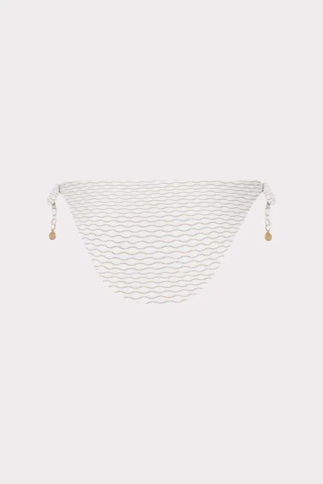 Milly Millie String Bikini Bottom White Women Swim and Coverups