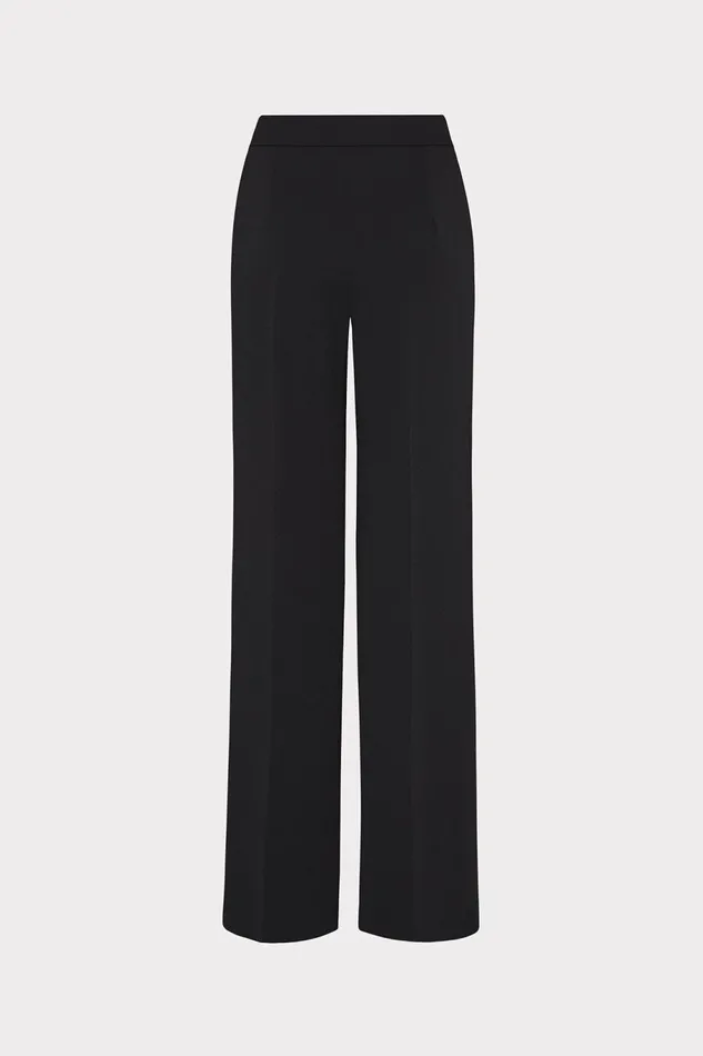 Milly Natia Crepe Pants Black Women Pants