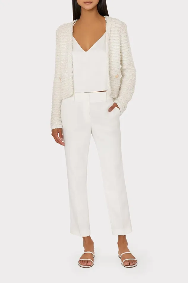 Milly Nicola Cady Pants Ecru Women Matching Sets