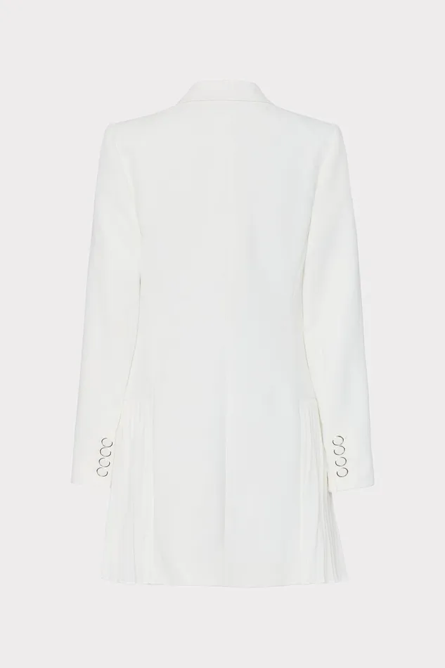 Milly Noora Pleated Blazer Dress White Women Dresses Milly Noora Pleated Blazer Dress White Women Dresses
