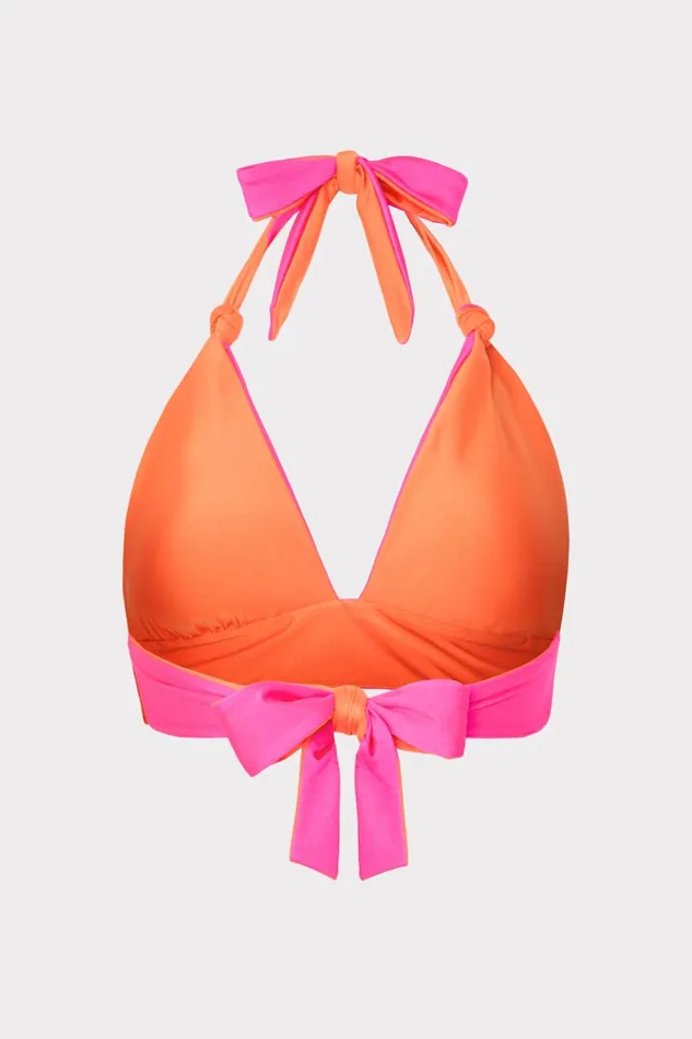 Milly Scala Reversible Bikini Top Pinkorange Women Swim and Coverups Milly Scala Reversible Bikini Top Pinkorange Women Swim and Coverups