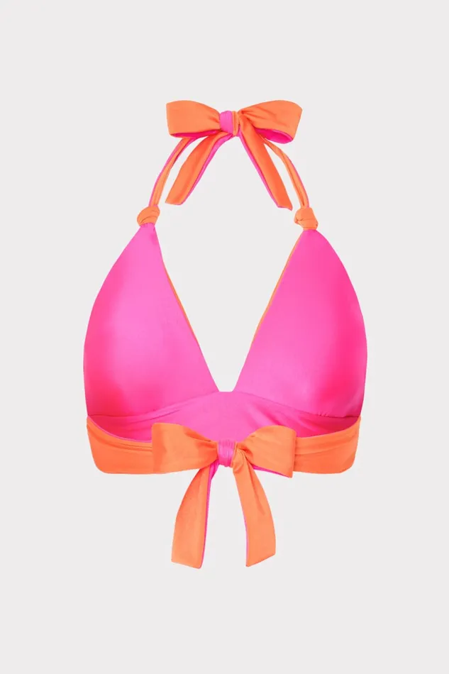 Milly Scala Reversible Bikini Top Pinkorange Women Swim and Coverups Milly Scala Reversible Bikini Top Pinkorange Women Swim and Coverups