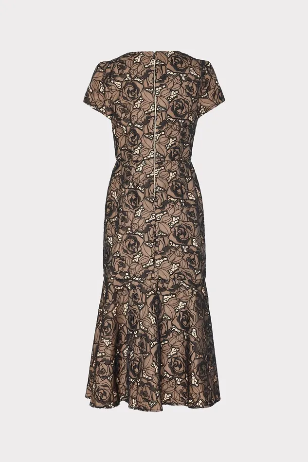 Milly Tahlia Rose Mesh Embroidered Dress Black Women Dresses Milly Tahlia Rose Mesh Embroidered Dress Black Women Dresses