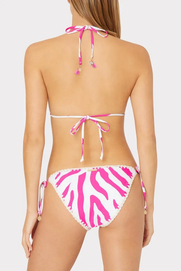 Milly Zebra Bikini Bottom Milly Pinkecru Women Bikinis