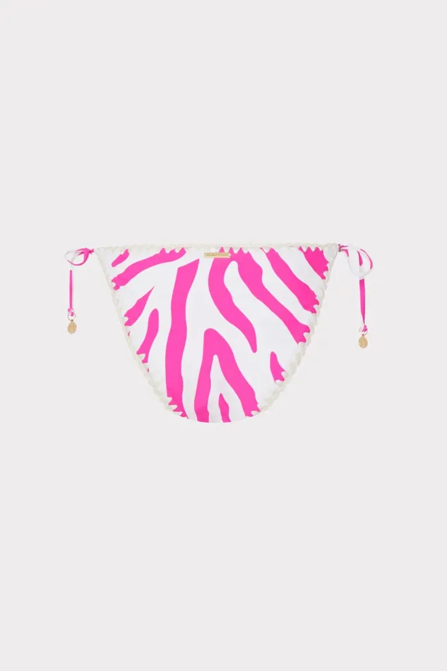Milly Zebra Bikini Bottom Milly Pinkecru Women Bikinis