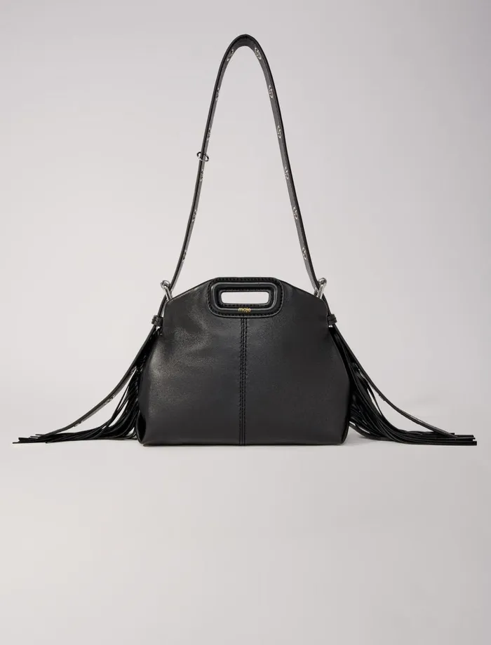 Mini Bags Women Maje Smooth Leather Mini Miss M Bag Black