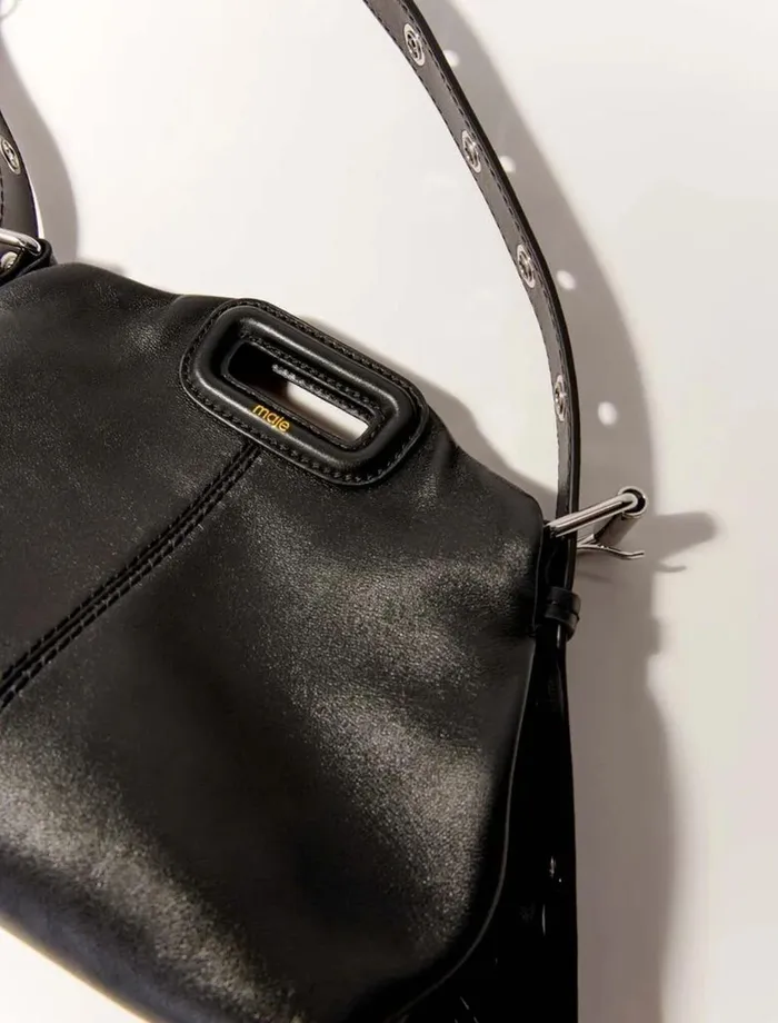 Mini Bags Women Maje Smooth Leather Mini Miss M Bag Black