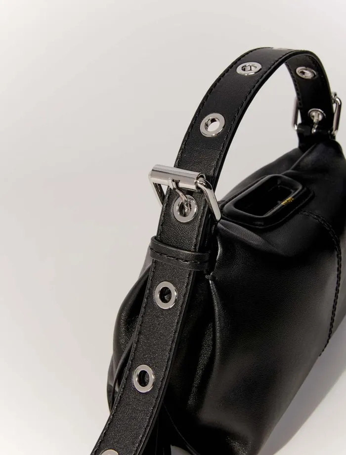 Mini Bags Women Maje Smooth Leather Mini Miss M Bag Black