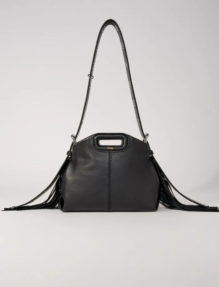 Mini Bags Women Maje Smooth Leather Mini Miss M Bag Black