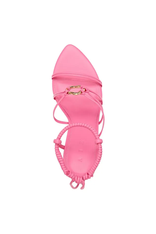 Mirage Leather Strappy Heel Protea Pink Women Aje Shoes