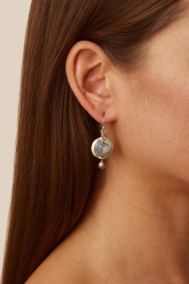 Moonstone and Pearl Ostra Earrings Women Chan Luu Earrings