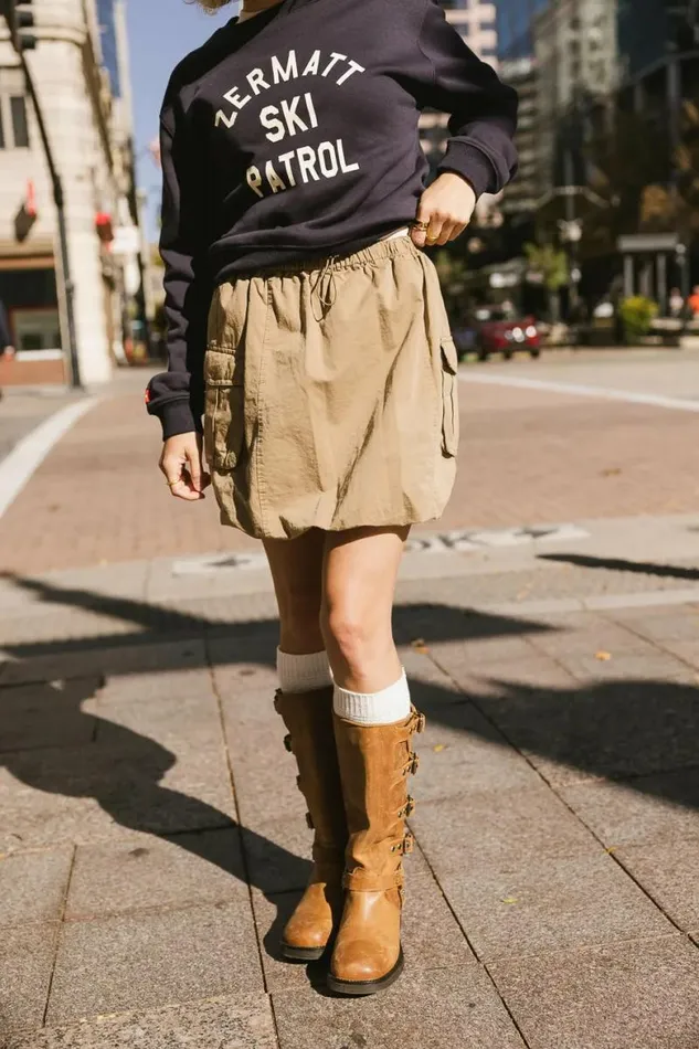 Morgan Cargo Skirt Khaki Women Bohme Skirts