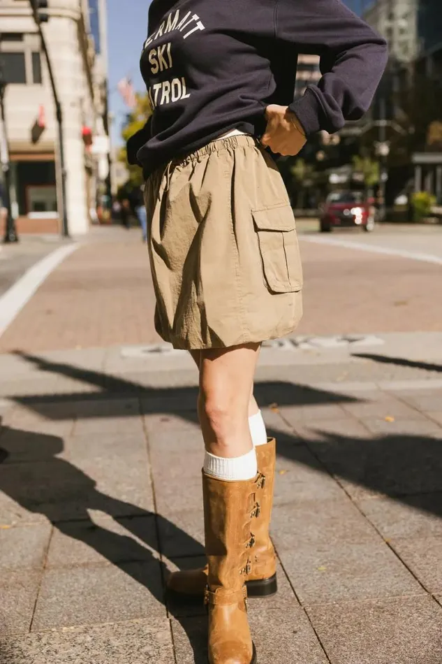 Morgan Cargo Skirt Khaki Women Bohme Skirts