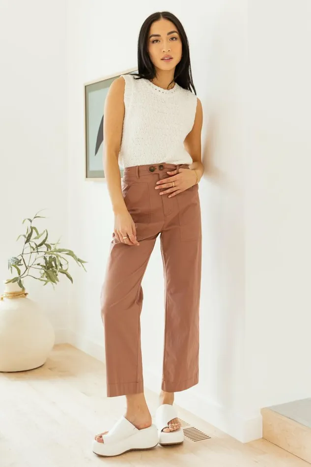 Natalia Knit Vest 8211 FINAL SALE Natural Women Bohme Tops