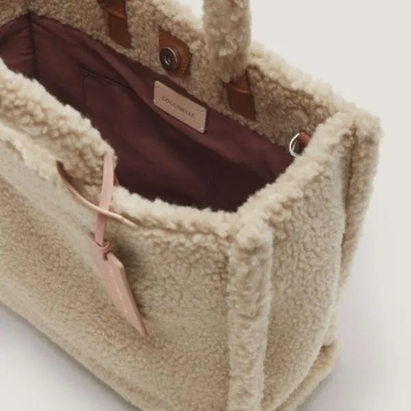 Never Without Bag Full Eco Shearling Medium Naturalcuir Women Coccinelle Top Handle Bag Never Without Bag Full Eco Shearling Medium Naturalcuir Women Coccinelle Top Handle Bag